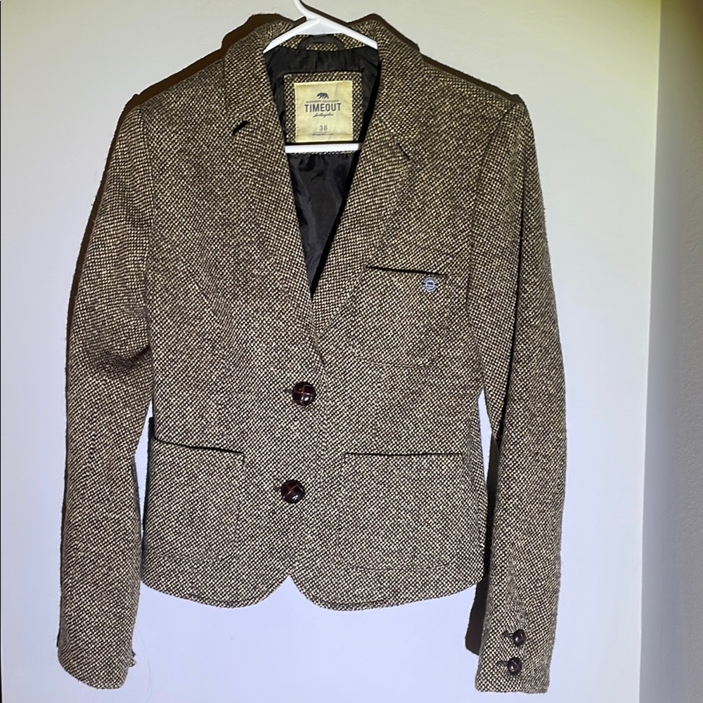 Women's Brown Blazer Time Out EUR Size 38